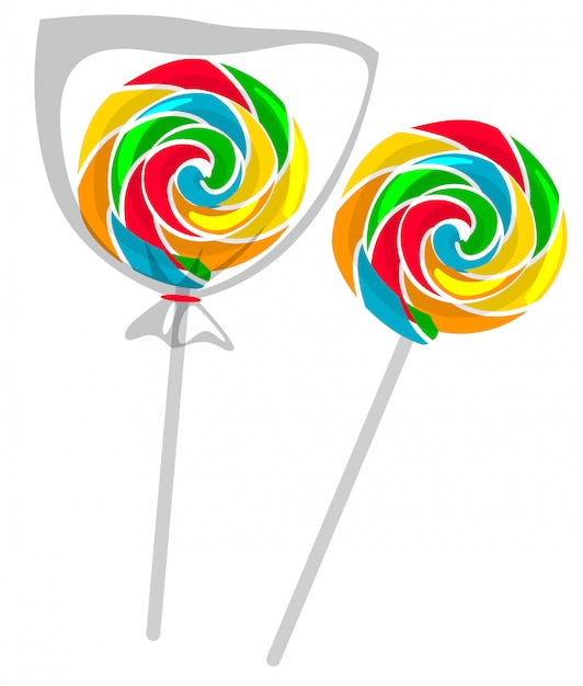 Free Vector colorful lollipop isolated