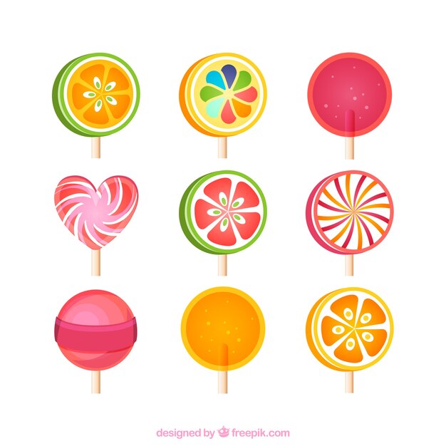 Colorful lollipops