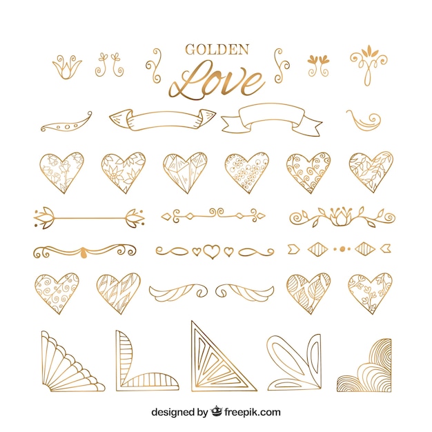 Free vector colorful love composition with flat design