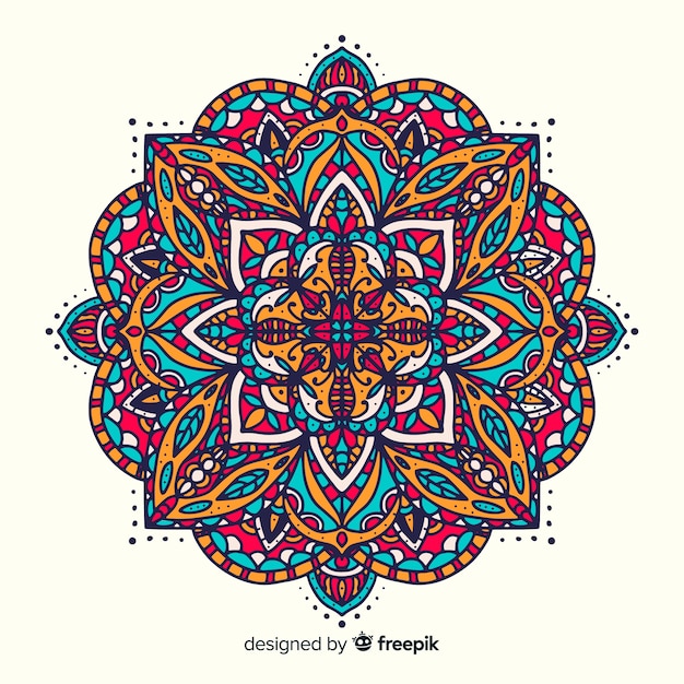 Colorful mandala background design