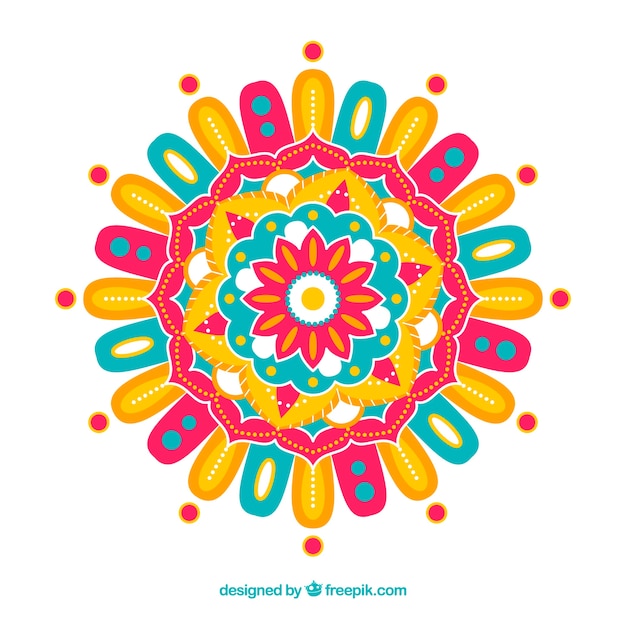 Free vector colorful mandala background