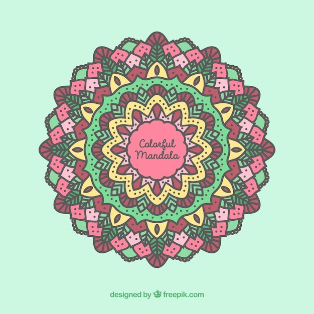 Free Vector colorful mandala background