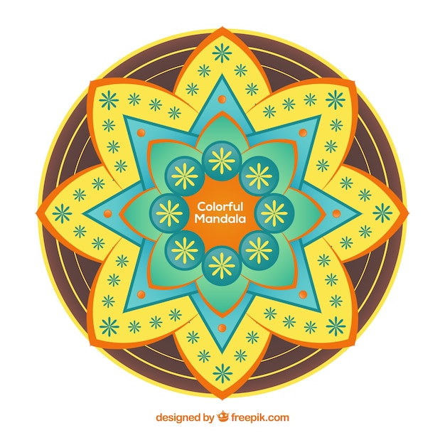 Free Vector colorful mandala background