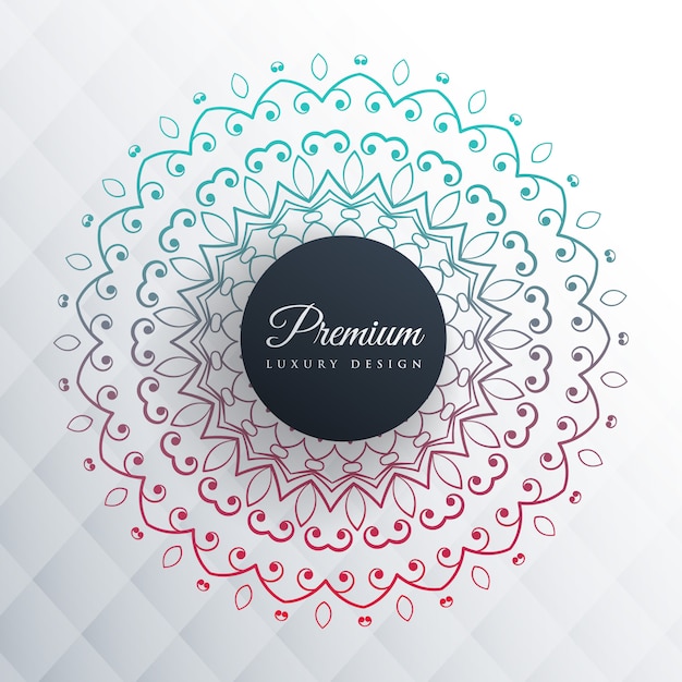 Free Vector colorful mandala design on gray background