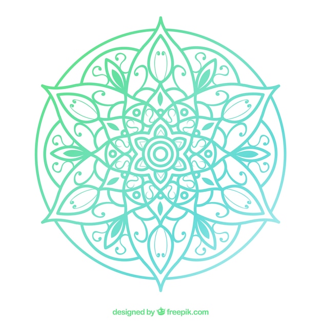 Colorful mandala with gradient style