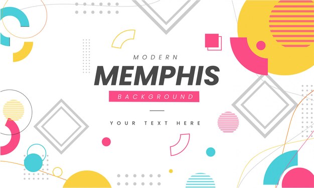 Colorful Memphis Background