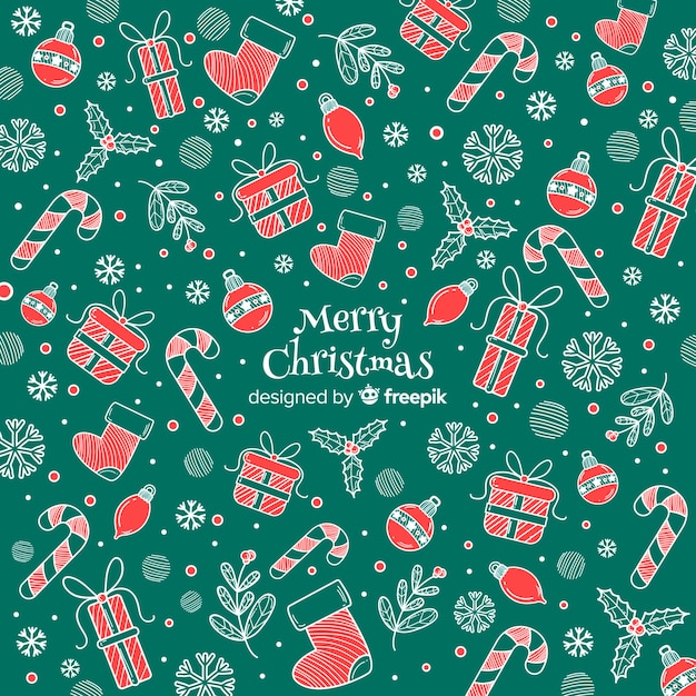 Colorful merry christmas background pattern