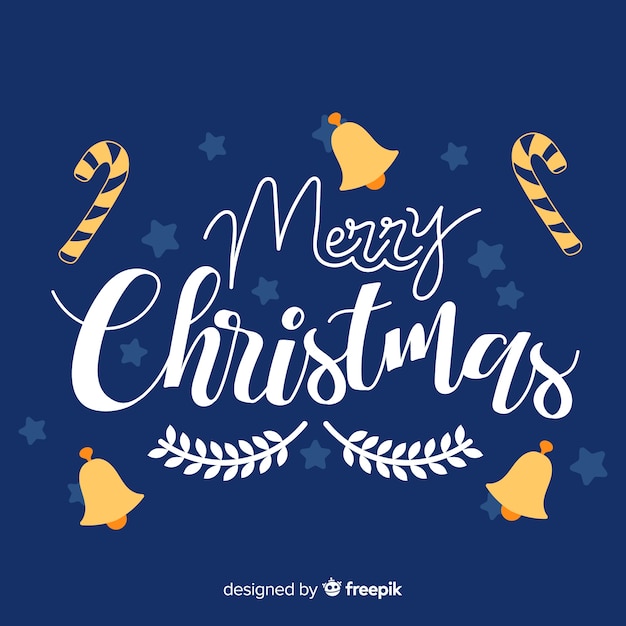 Colorful merry christmas lettering