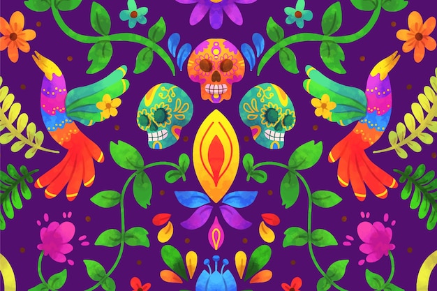 Free vector colorful mexican background