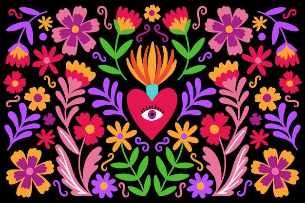 Colorful mexican background