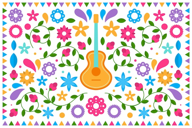 Colorful mexican background