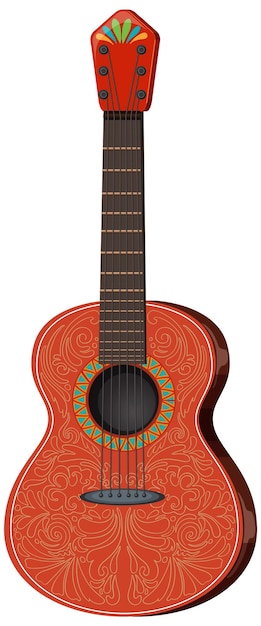 Free Vector colorful mexican guitar illustration