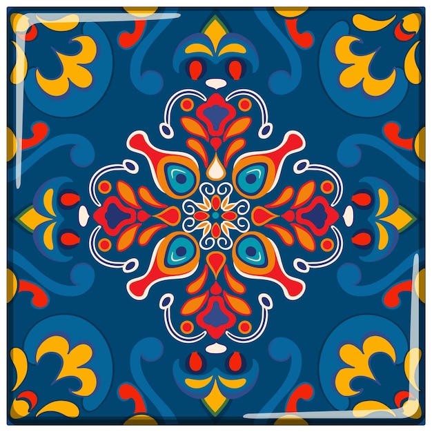 Colorful Mexican Tile Design