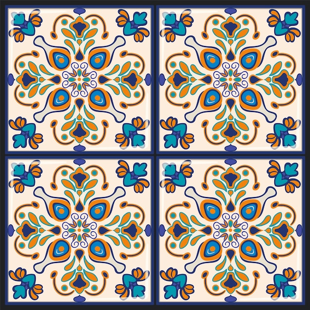 Colorful Mexican Tile Pattern