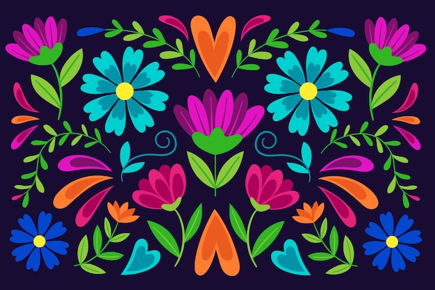 Colorful mexican wallpaper theme