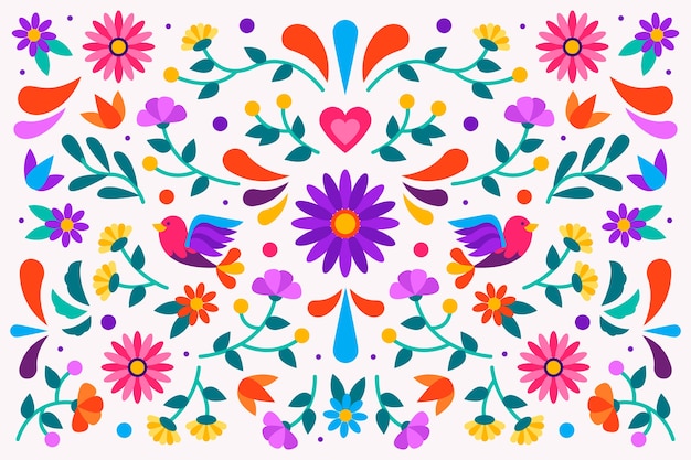 Colorful mexican wallpaper