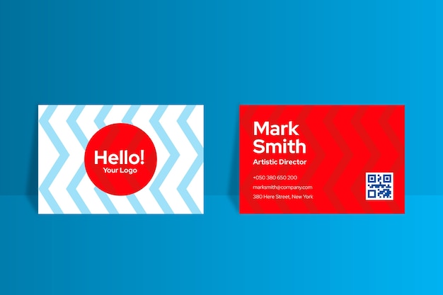 Colorful minimal business card template