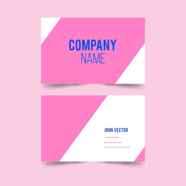 Colorful minimal business card template