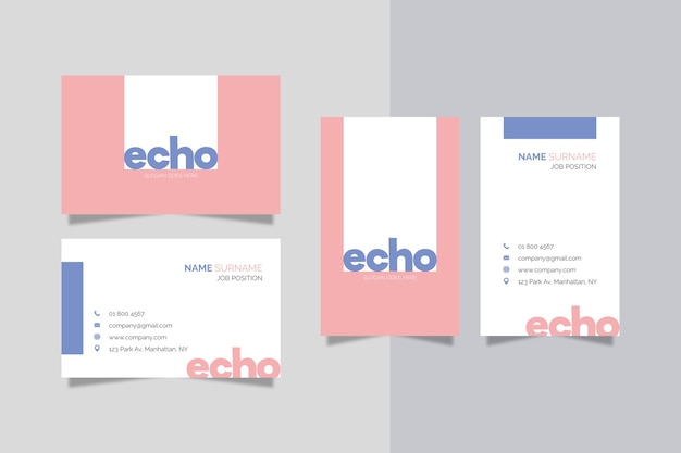 Colorful minimal business card template