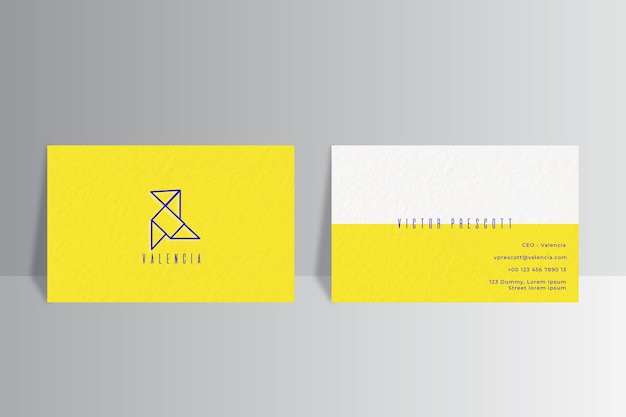 Colorful minimal business card template