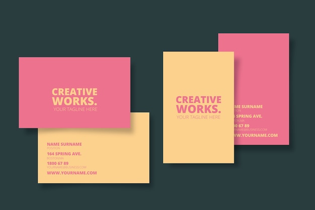 Colorful minimal business card template