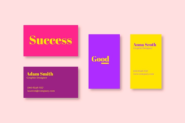 Free Vector colorful minimal business card template