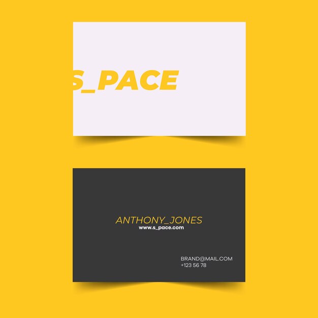 Colorful minimal business card template