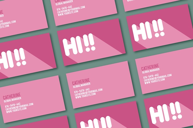 Free Vector colorful minimal business card template