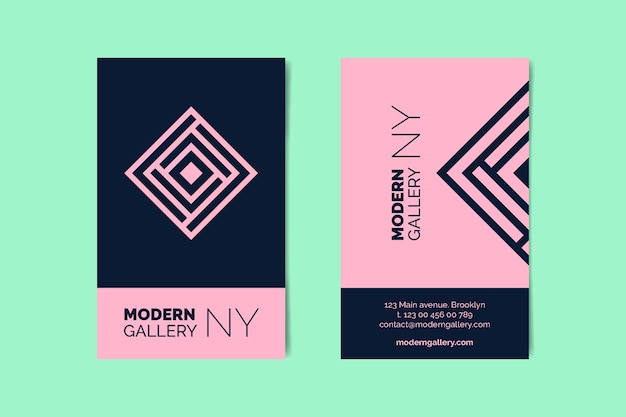 Colorful minimal business card template