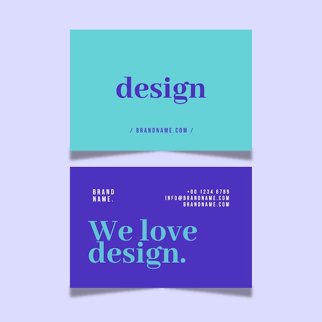 Colorful minimal template pack business card