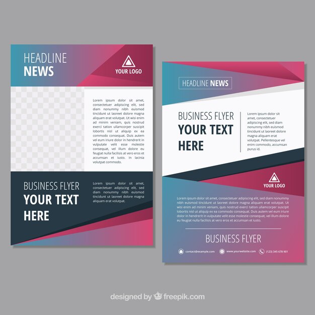 Colorful modern brochure design