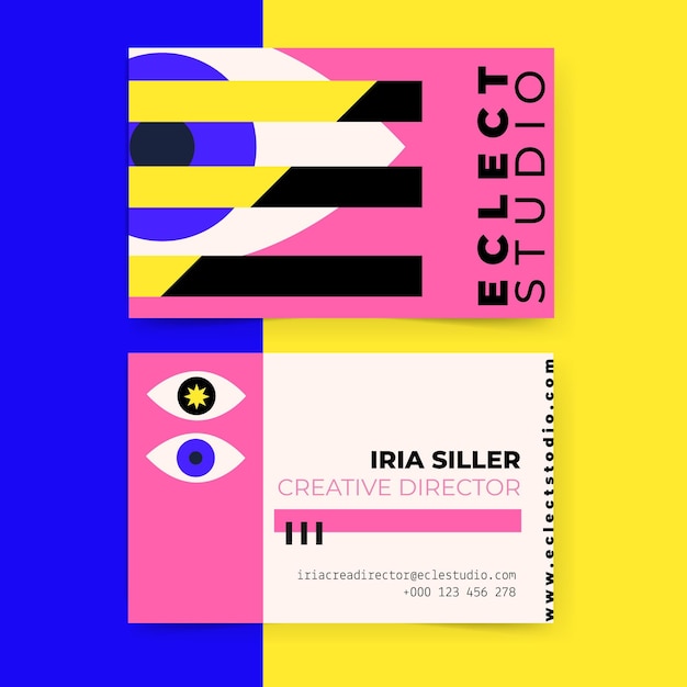 Colorful modern creative director design business card