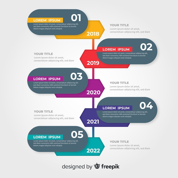 Colorful modern timeline infographic template