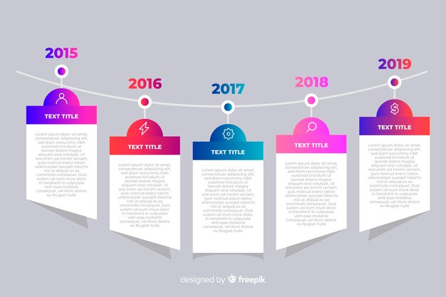 Colorful modern timeline infographic template