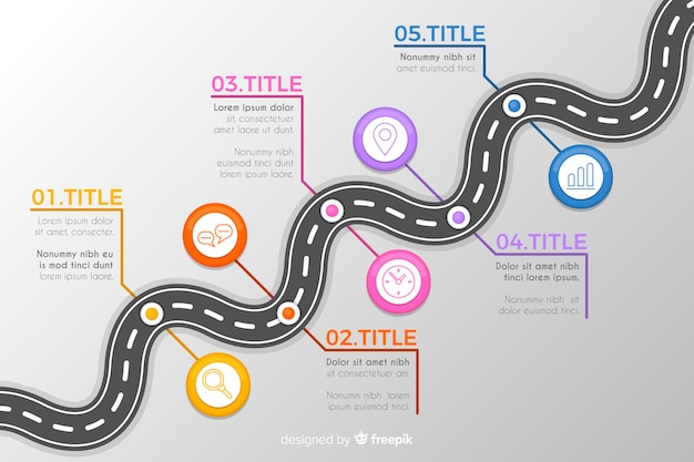 Colorful modern timeline infographic template