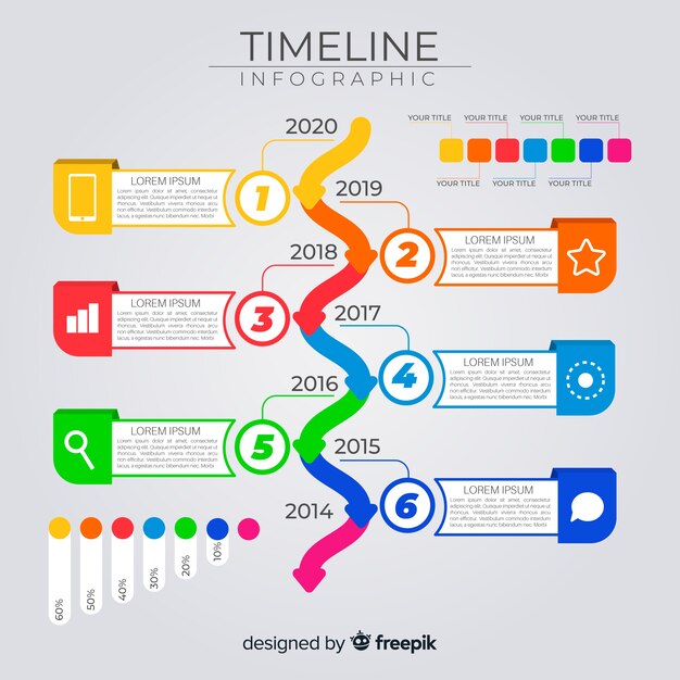 Colorful modern timeline infographic template