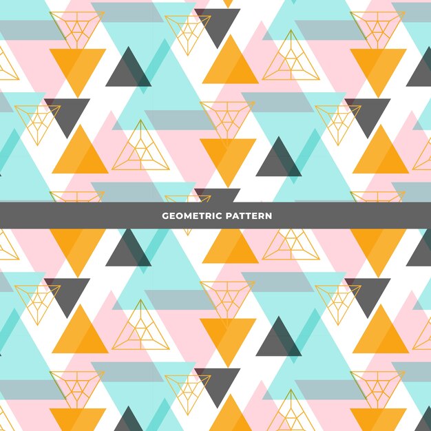 Colorful and modern triangle pattern design 