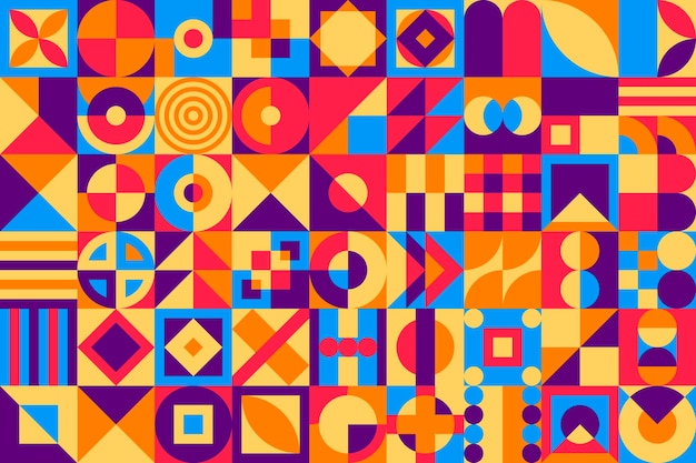 Colorful mosaic background flat design