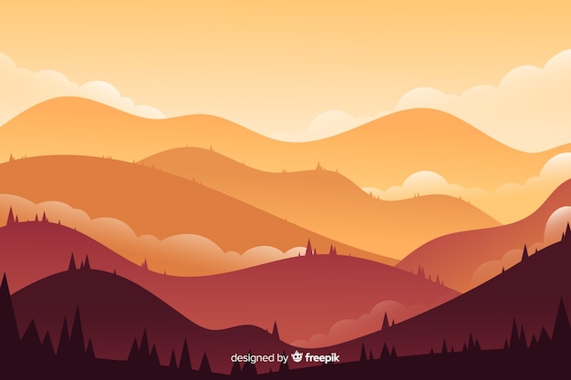 Colorful mountains landscape background