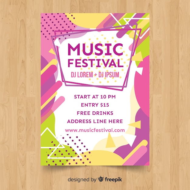 Colorful music festival poster