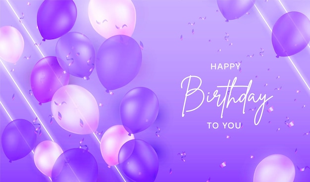 Colorful neon birthday background