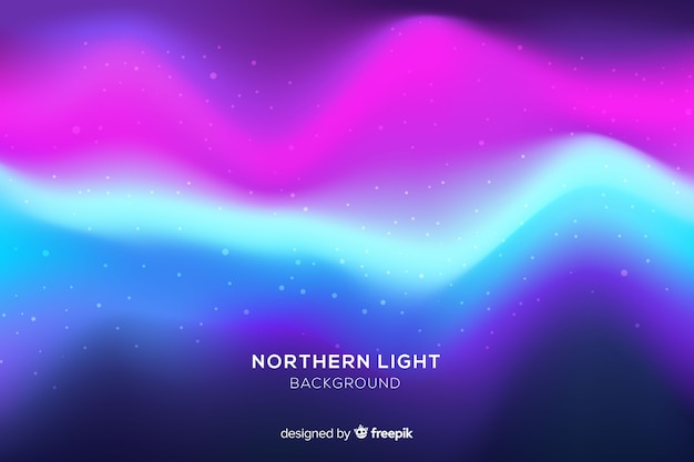 Free vector colorful northern lights background