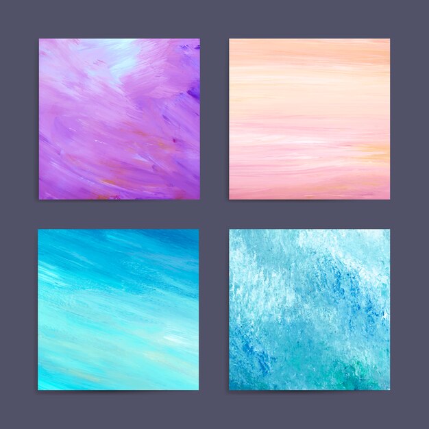 Colorful painting background set