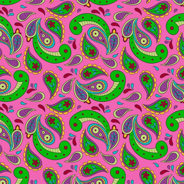 Colorful paisley pattern