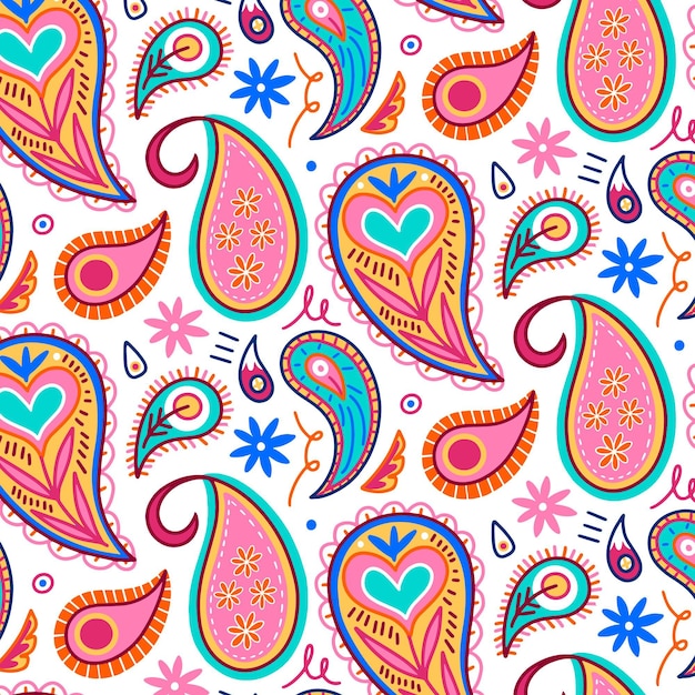 Colorful paisley pattern