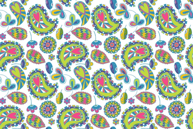 Colorful paisley pattern