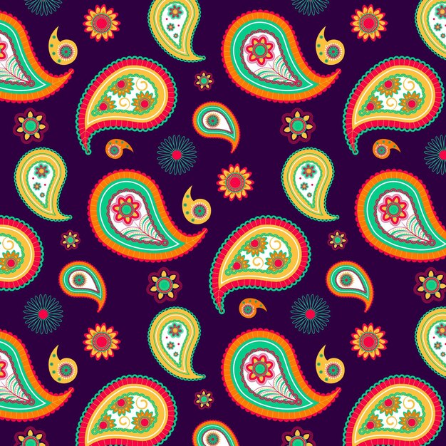 Colorful paisley pattern