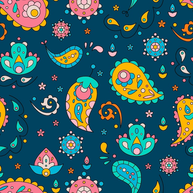 Colorful paisley pattern