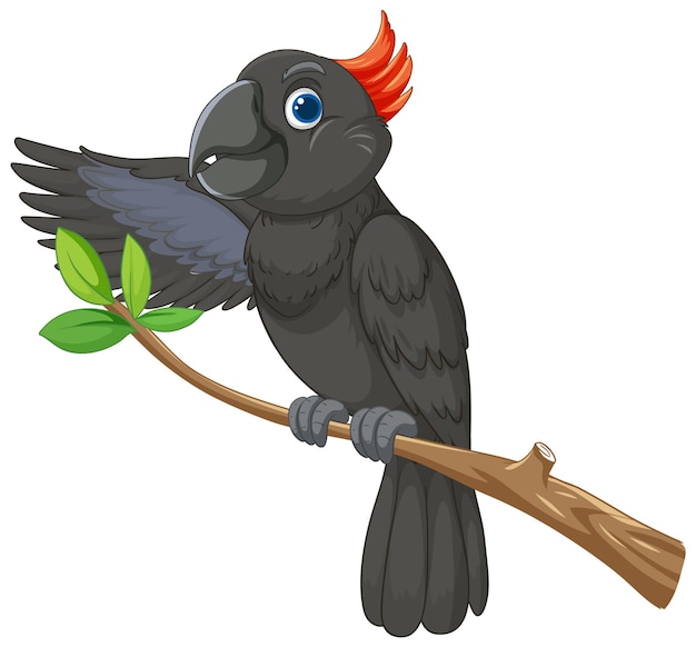 Free Vector colorful parrot on a branch illustration