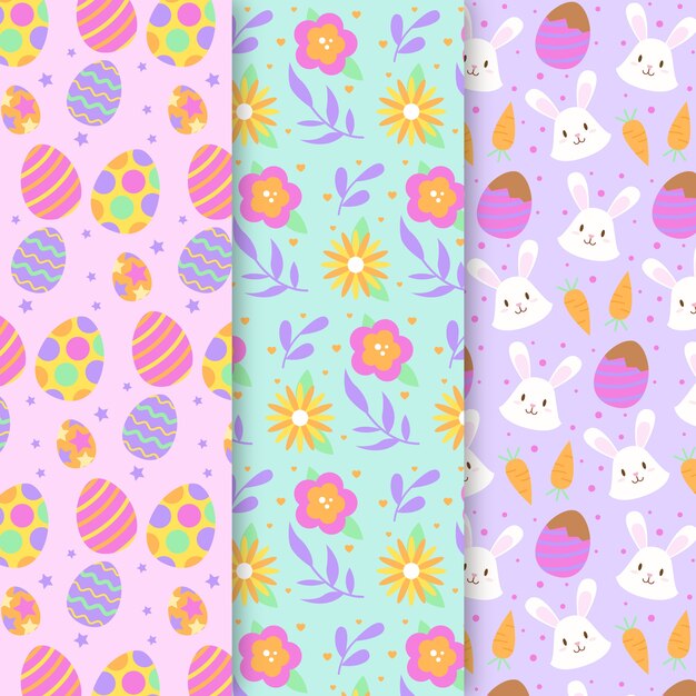 Colorful pattern collection for easter day